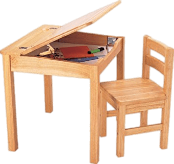 儿童木质学习桌椅存放书本装饰元素