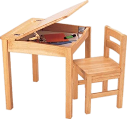 儿童木质学习桌椅存放书本装饰元素