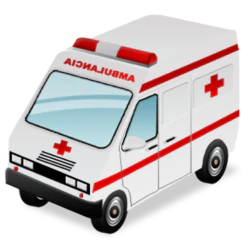 卡通急救车红十字装饰元素