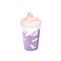  紫色芋泥啵啵牛乳奶茶饮品装饰元素
