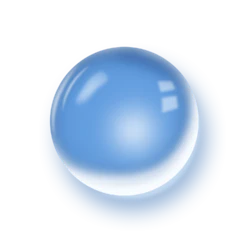 3D蓝色气泡水晶装饰元素