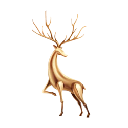 金属小鹿动物装饰元素