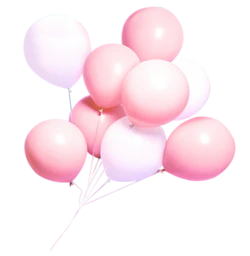粉色浪漫婚礼气球漂浮装饰元素