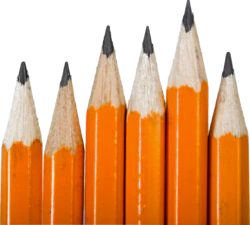 文具学习铅笔橙色铅笔削尖装饰元素