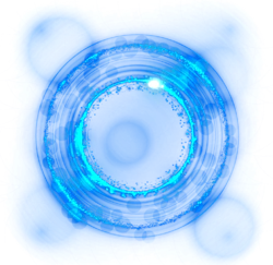蓝色光效背景圆环装饰元素