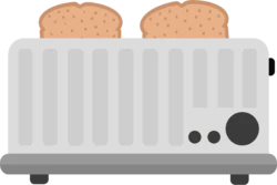 卡通面包机烤吐司面包片装饰元素