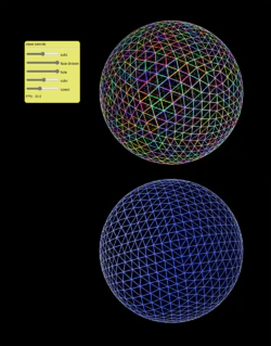 可编辑参数的3D立体旋转圆球动画特效