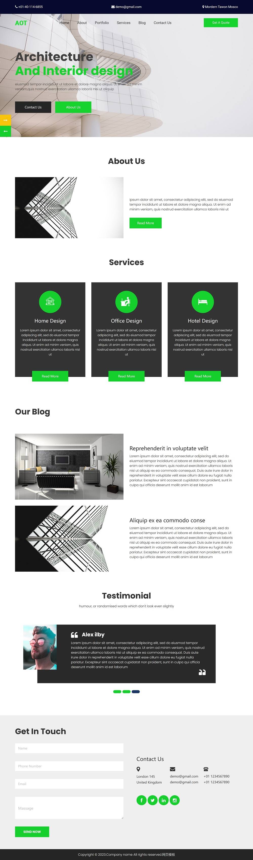室内装修设计企业网站模板