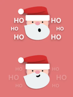 卡通网页版圣诞老人说话表情动画特效