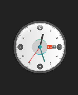 CSS3模拟现实精美网页时钟插件特效