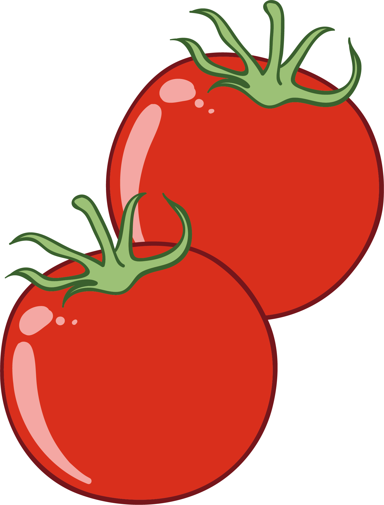 手绘卡通西红柿食材矢量图设计素材免费下载
