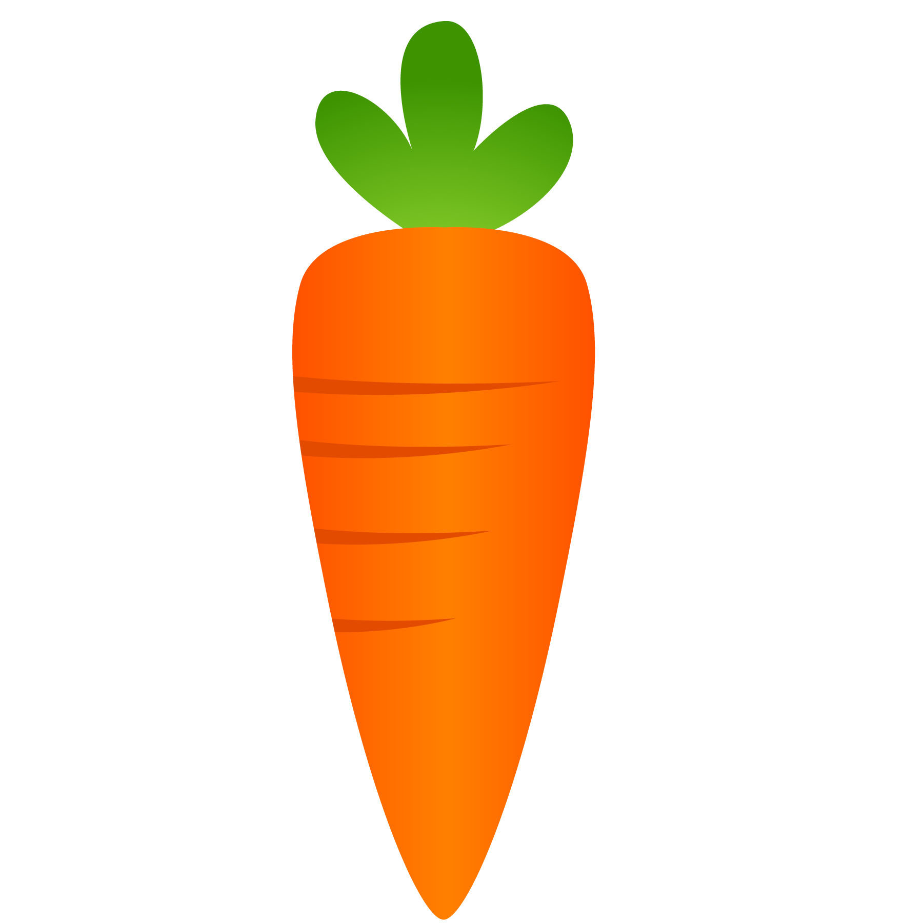 橙色卡通绿叶胡萝卜手绘蔬菜矢量元素