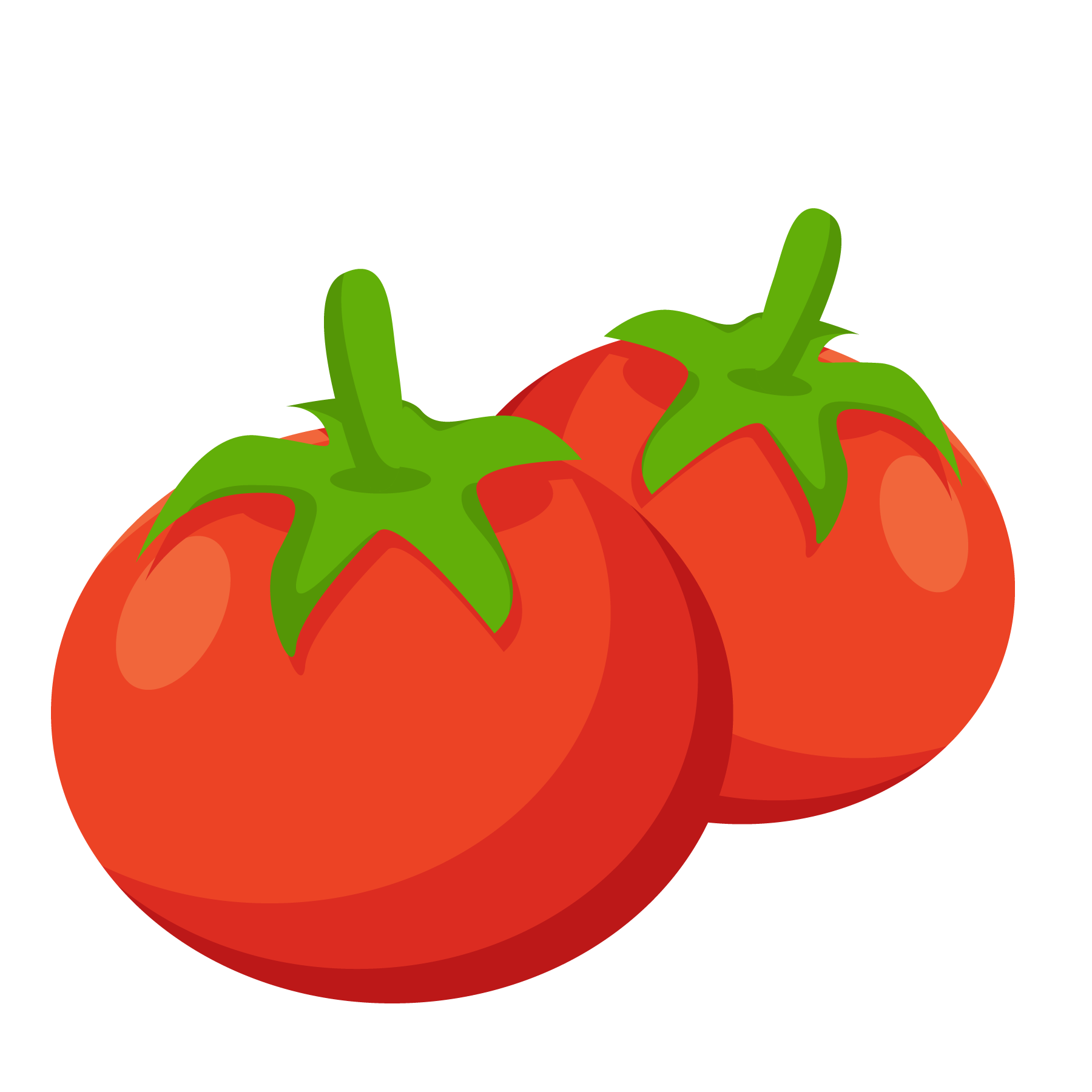 一对卡通红色西红柿农作物手绘矢量素材