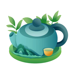 卡通手绘茶壶茶杯茶叶矢量素材免费下载