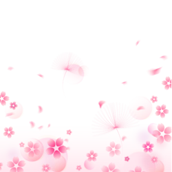 粉色樱花雨花瓣飘落矢量背景装饰素材