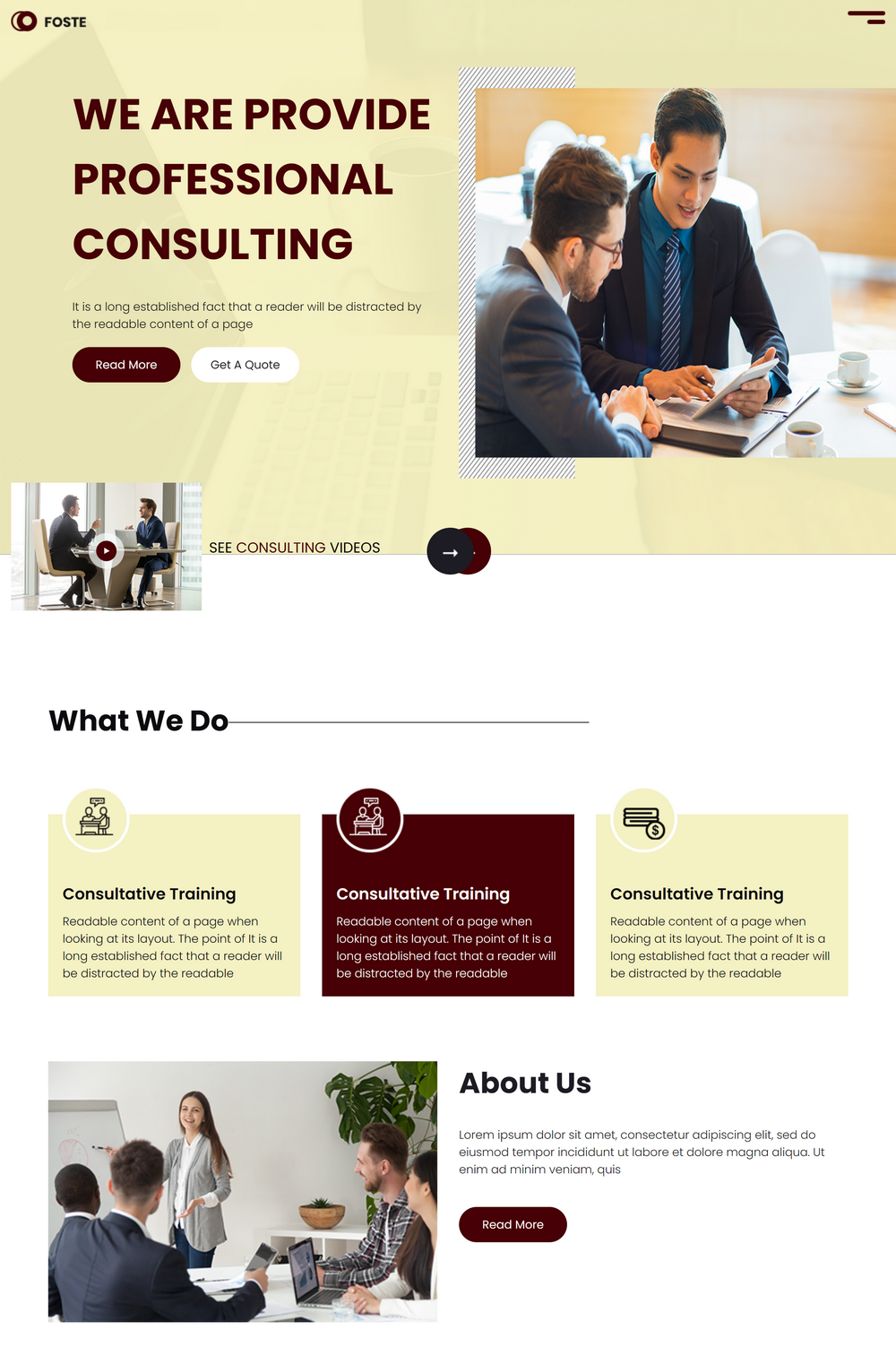 金融行业商业咨询服务响应式网站模板