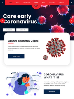 新冠病毒健康安全防护与早期治疗知识宣传响应式模板