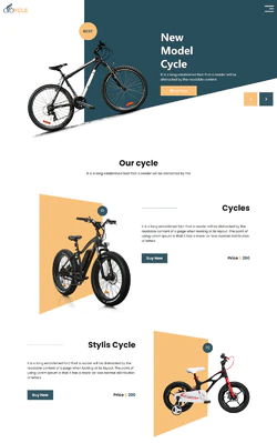 新模型山地自行车线上购买商店HTML5模板
