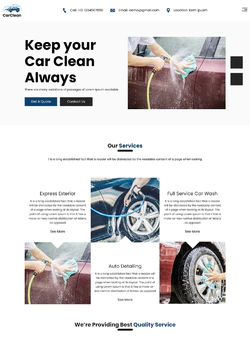 CarClean数字化汽车清洗服务品牌宣传网站模板