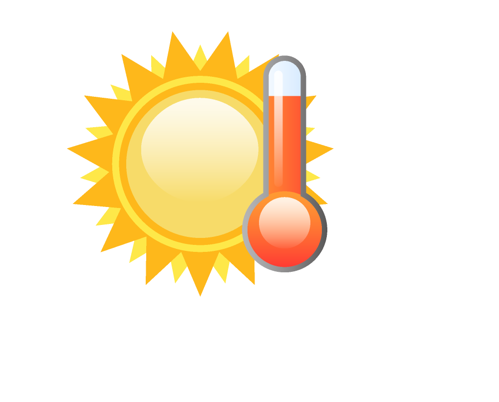 卡通气温转暖天气太阳温度计png免抠元素